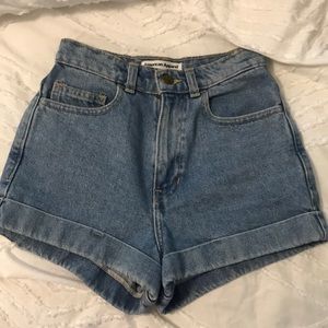 American Apparel Jean Shorts size 24!